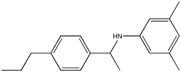 3,5-dimethyl-N-[1-(4-propylphenyl)ethyl]aniline Struktur