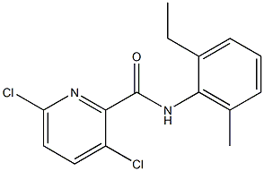 3,6-dichloro-N-(2-ethyl-6-methylphenyl)pyridine-2-carboxamide Struktur