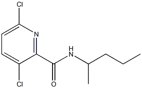 3,6-dichloro-N-(pentan-2-yl)pyridine-2-carboxamide Struktur