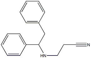 3-[(1,2-diphenylethyl)amino]propanenitrile Struktur