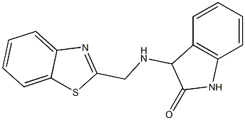 3-[(1,3-benzothiazol-2-ylmethyl)amino]-2,3-dihydro-1H-indol-2-one Struktur