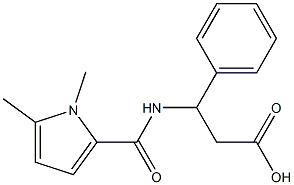 3-[(1,5-dimethyl-1H-pyrrol-2-yl)formamido]-3-phenylpropanoic acid Struktur