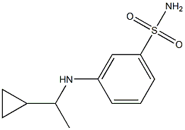 3-[(1-cyclopropylethyl)amino]benzene-1-sulfonamide Struktur