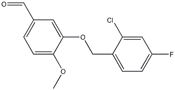 3-[(2-chloro-4-fluorophenyl)methoxy]-4-methoxybenzaldehyde Struktur