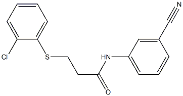 3-[(2-chlorophenyl)sulfanyl]-N-(3-cyanophenyl)propanamide Struktur