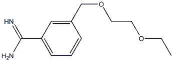 3-[(2-ethoxyethoxy)methyl]benzenecarboximidamide Struktur