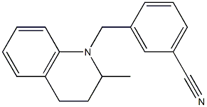 3-[(2-methyl-1,2,3,4-tetrahydroquinolin-1-yl)methyl]benzonitrile Struktur