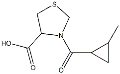 3-[(2-methylcyclopropyl)carbonyl]-1,3-thiazolidine-4-carboxylic acid Struktur