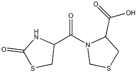 3-[(2-oxo-1,3-thiazolidin-4-yl)carbonyl]-1,3-thiazolidine-4-carboxylic acid Struktur