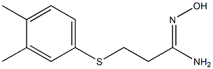 3-[(3,4-dimethylphenyl)sulfanyl]-N'-hydroxypropanimidamide Struktur