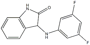 3-[(3,5-difluorophenyl)amino]-2,3-dihydro-1H-indol-2-one Struktur