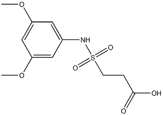 3-[(3,5-dimethoxyphenyl)sulfamoyl]propanoic acid Struktur