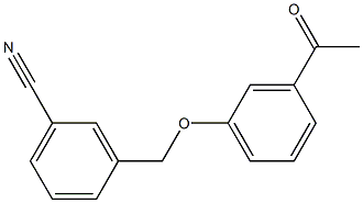 3-[(3-acetylphenoxy)methyl]benzonitrile Struktur