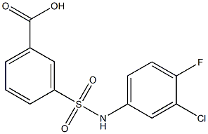 3-[(3-chloro-4-fluorophenyl)sulfamoyl]benzoic acid Struktur