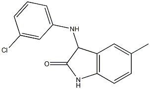 3-[(3-chlorophenyl)amino]-5-methyl-2,3-dihydro-1H-indol-2-one Struktur