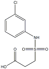 3-[(3-chlorophenyl)sulfamoyl]propanoic acid Struktur