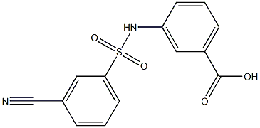 3-[(3-cyanobenzene)sulfonamido]benzoic acid Struktur