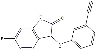 3-[(3-ethynylphenyl)amino]-6-fluoro-2,3-dihydro-1H-indol-2-one Struktur