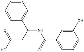 3-[(3-hydroxybenzoyl)amino]-3-phenylpropanoic acid Struktur