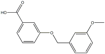 3-[(3-methoxyphenyl)methoxy]benzoic acid Struktur