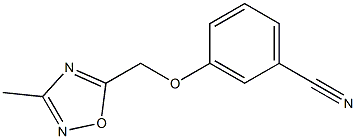 3-[(3-methyl-1,2,4-oxadiazol-5-yl)methoxy]benzonitrile Struktur