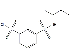 3-[(3-methylbutan-2-yl)sulfamoyl]benzene-1-sulfonyl chloride Struktur