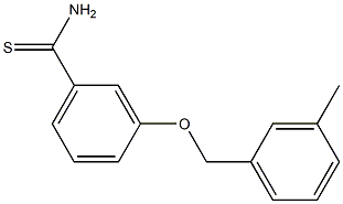 3-[(3-methylphenyl)methoxy]benzene-1-carbothioamide Struktur