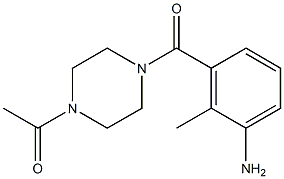 3-[(4-acetylpiperazin-1-yl)carbonyl]-2-methylaniline Struktur