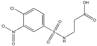 3-[(4-chloro-3-nitrobenzene)sulfonamido]propanoic acid Struktur