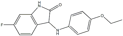 3-[(4-ethoxyphenyl)amino]-6-fluoro-2,3-dihydro-1H-indol-2-one Struktur