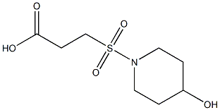 3-[(4-hydroxypiperidine-1-)sulfonyl]propanoic acid Struktur