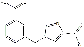 3-[(4-nitro-1H-imidazol-1-yl)methyl]benzoic acid Struktur