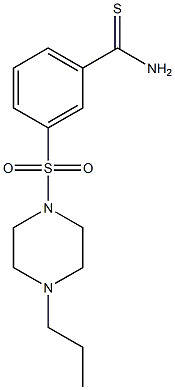 3-[(4-propylpiperazine-1-)sulfonyl]benzene-1-carbothioamide Struktur