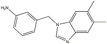 3-[(5,6-dimethyl-1H-1,3-benzodiazol-1-yl)methyl]aniline Struktur