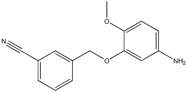 3-[(5-amino-2-methoxyphenoxy)methyl]benzonitrile Struktur