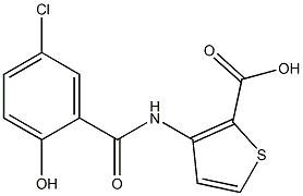 3-[(5-chloro-2-hydroxybenzene)amido]thiophene-2-carboxylic acid Struktur