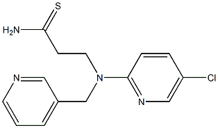 3-[(5-chloropyridin-2-yl)(pyridin-3-ylmethyl)amino]propanethioamide Struktur