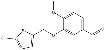 3-[(5-chlorothiophen-2-yl)methoxy]-4-methoxybenzaldehyde Struktur