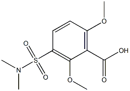 3-[(dimethylamino)sulfonyl]-2,6-dimethoxybenzoic acid Struktur