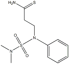 3-[(dimethylsulfamoyl)(phenyl)amino]propanethioamide Struktur