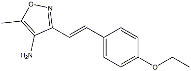 3-[(E)-2-(4-ethoxyphenyl)vinyl]-5-methylisoxazol-4-amine Struktur