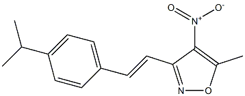 3-[(E)-2-(4-isopropylphenyl)vinyl]-5-methyl-4-nitroisoxazole Struktur