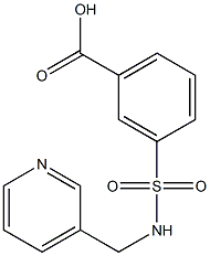 3-[(pyridin-3-ylmethyl)sulfamoyl]benzoic acid Struktur