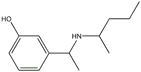 3-[1-(pentan-2-ylamino)ethyl]phenol Struktur