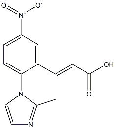 3-[2-(2-methyl-1H-imidazol-1-yl)-5-nitrophenyl]prop-2-enoic acid Struktur