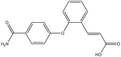 3-[2-(4-carbamoylphenoxy)phenyl]prop-2-enoic acid Struktur