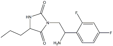 3-[2-amino-2-(2,4-difluorophenyl)ethyl]-5-propylimidazolidine-2,4-dione Struktur