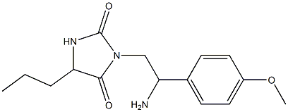 3-[2-amino-2-(4-methoxyphenyl)ethyl]-5-propylimidazolidine-2,4-dione Struktur