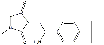 3-[2-amino-2-(4-tert-butylphenyl)ethyl]-1-methylimidazolidine-2,4-dione Struktur