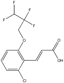 3-[2-chloro-6-(2,2,3,3-tetrafluoropropoxy)phenyl]prop-2-enoic acid Struktur